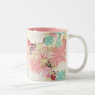 Blumenuntergrund 4 zweifarbige tasse