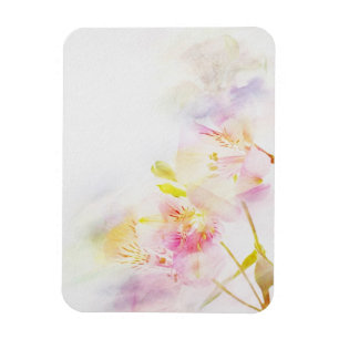 Blumenuntergrund mit Aquarellfarben-Blume Magnet