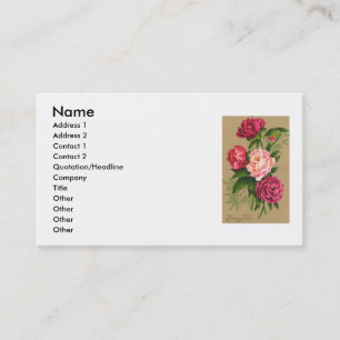 Blumenunternehmerkarte Visitenkarte