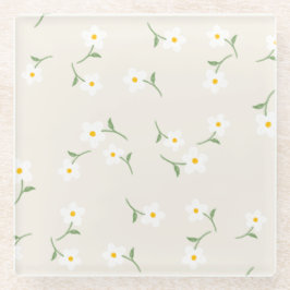Blumenuntersetzer Cream Daisy | Elegante Botanik  Glasuntersetzer