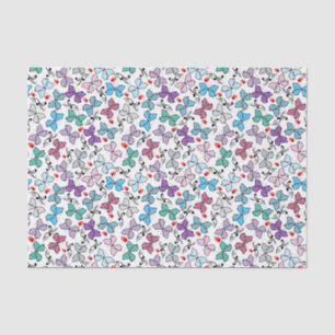 BlumenValentinsgruß-Muster Seidenpapier