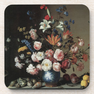 Blumenvase am Fenster, Balthasar van der Ast Untersetzer