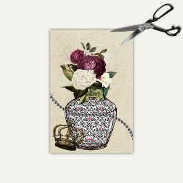 Blumenvase der Herzkönigin-Alice im Wunderland Seidenpapier