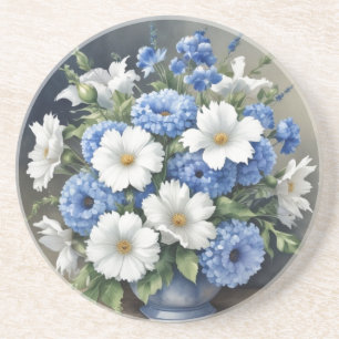 Blumenvase Elegante Aquarellmalerei Getränkeuntersetzer