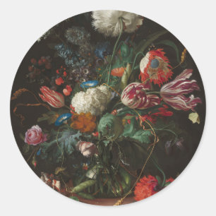 Blumenvase - Jan Davidsz. de Heem Runder Aufkleber
