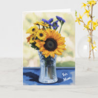 Blumenvase Kunst Sonnenblume Muttertag