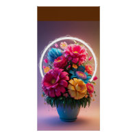 Blumenvase mit mehrfarbigen Blume