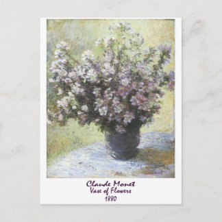 Blumenvase von Claude Monet Postkarte