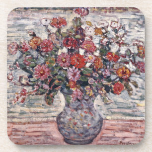 Blumenvase, Zinnias von Maurice Prendergast Getränkeuntersetzer