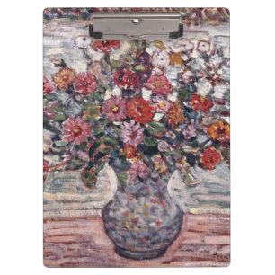 Blumenvase, Zinnias von Maurice Prendergast Klemmbrett
