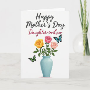 Blumenvase zum Muttertag Designkarte Karte