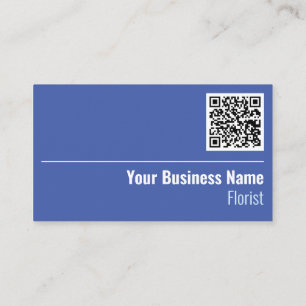 Blumenverkäufer- oder Florist-QR-Code-Visitenkarte Visitenkarte