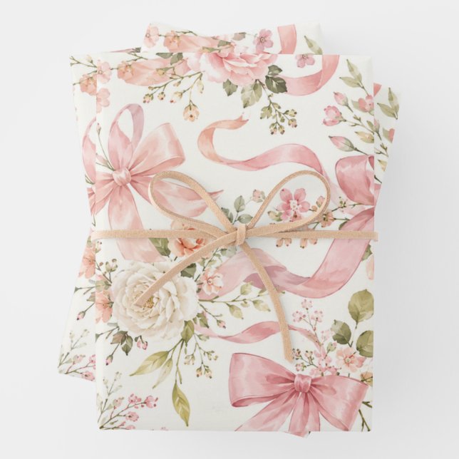 Blumenverpackungspapier für werdende Mütter | Schl Geschenkpapier Set (Beispiel)