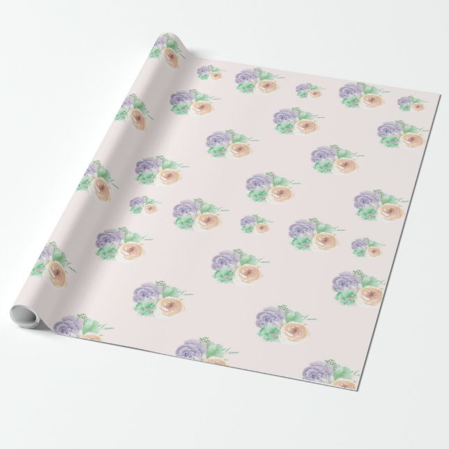 Blumenverpackungspapier Geschenkpapier (Ungerollt)