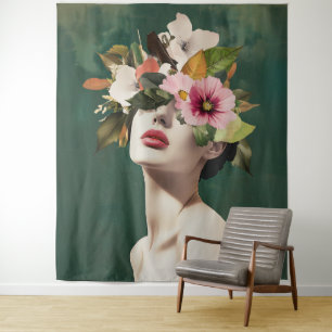 Blumenvisionen Wandteppich