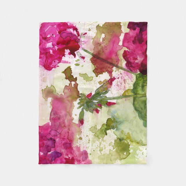 Blumenvlies Fleecedecke (Vorderseite)