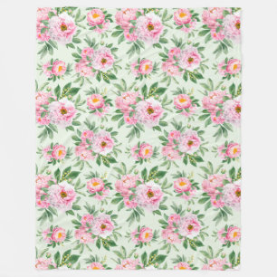 Blumenvliesdecke Fleecedecke