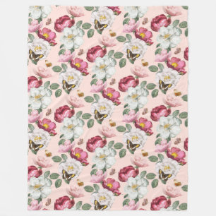 Blumenvliesdecke Fleecedecke
