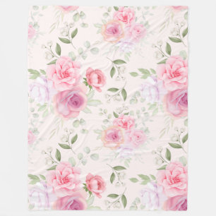 Blumenvliesdecke Fleecedecke
