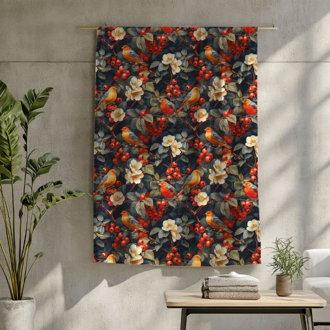 Blumenvögel Blanket Herbst Komfort und Stil Fleecedecke (Floral Birds Blanket Autumn Fall Comfort and Style)