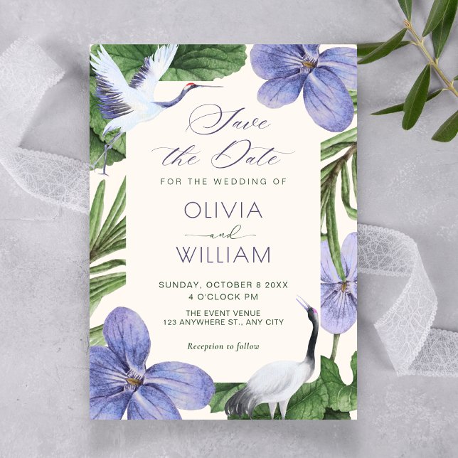 Blumenvogel Dekoration Save The Date (Von Creator hochgeladen)