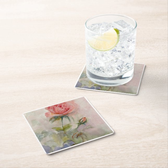 Blumenvorleger Rechteckiger Pappuntersetzer (Vor Ort)