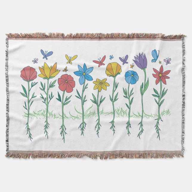 Blumenwachsendes Design Decke (Vorderseite)