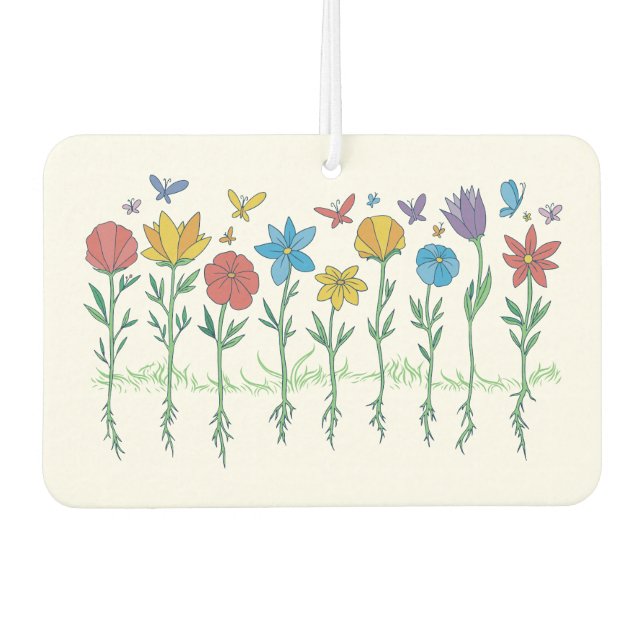 Blumenwachstumsdesign Autolufterfrischer (Vorderseite)
