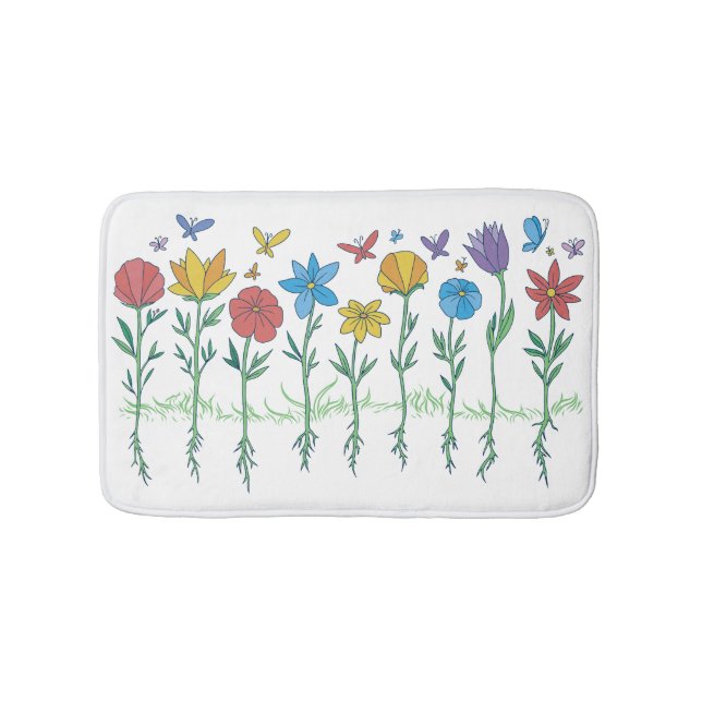 Blumenwachstumsdesign Badematte (Vorderseite)