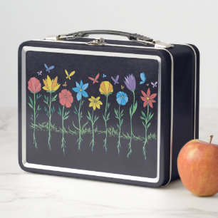 Blumenwachstumsdesign Metall Brotdose