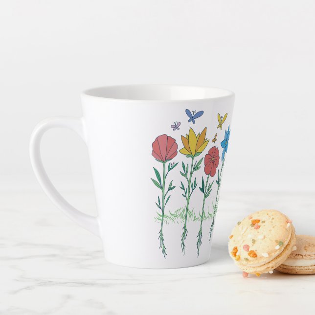 Blumenwachstumsdesign Milchtasse (Beispiel)