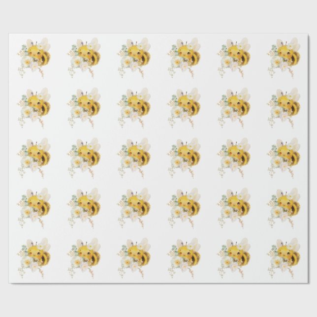 Blumenwackelpapier Geschenkpapier (Saum)