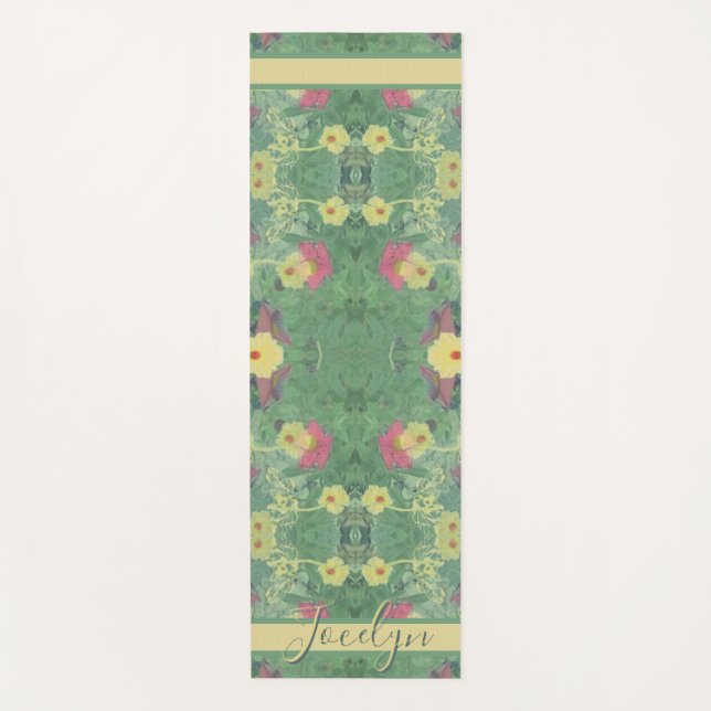 Blumenwald Floor Yoga Mat Yogamatte (Vorderseite)