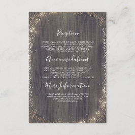 Blumenwald und Gold Hochzeitsgäste Begleitkarte