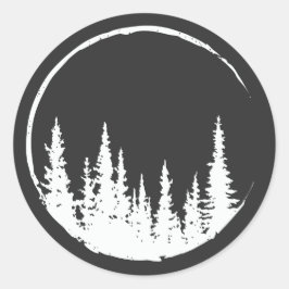 Blumenwaldkreislauf-Baum Liebeswald Baum Runder Aufkleber