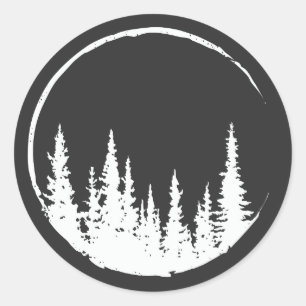 Blumenwaldkreislauf-Baum Liebeswald Baum Runder Aufkleber