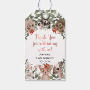 Blumenwaldtiere Waldmädchen Geburtstagsgeschenk Geschenkanhänger
