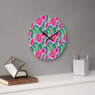 Blumenwall-Uhr Große Wanduhr