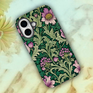 Blumenwallpaper im viktorianischen Stil iPhone 16 Hülle
