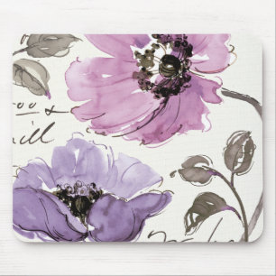 Blumenwaltz-Pflaumewatercolor-Blumen Mousepad