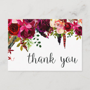 Blumenwasser-Farbe danken Ihnen Dankeskarte