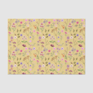 Blumenwasser-Farbmuster - rosa, lila, grün Seidenpapier