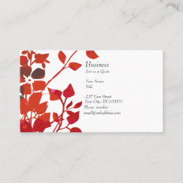 Blumenwatercolor-moderne rote Blumen auf Weiß Visitenkarte