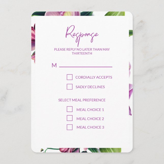 BlumenWedding Save the Date with Foto Begleitkarte (Rückseite)