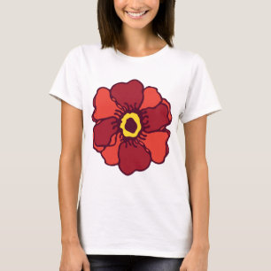 Blumenweiblicher T - Shirt: Blühen im Stil T-Shirt