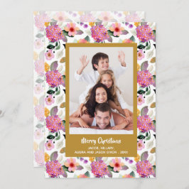 Blumenweihnachtsfest Foto Feiertagskarte