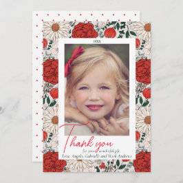 Blumenweihnachtsgeschenk Vielen Dank Fotokarte Dankeskarte