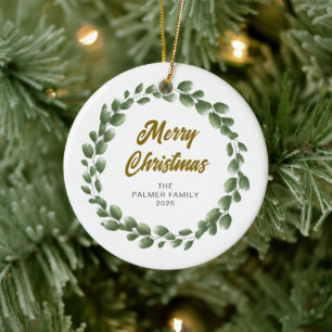 Blumenweihnachtskraut-Foto Keramik Ornament