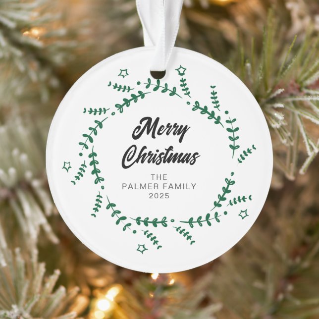 Blumenweihnachtskraut-Foto Ornament (Baum)
