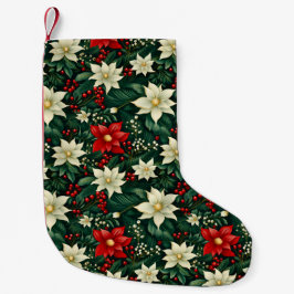 Blumenweihnachtsmuster Kleiner Weihnachtsstrumpf